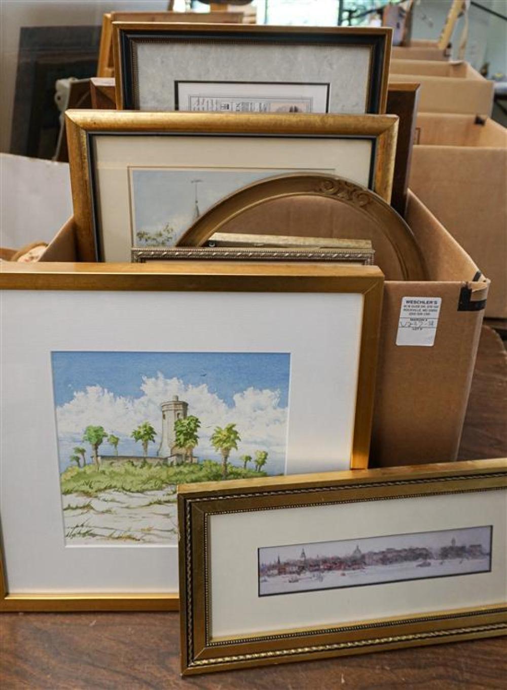 BOX OF ASSORTED WORKS OF ARTBox