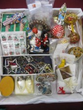 Box of Christmas Ornaments inc