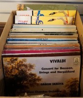 BOX OF LP RECORDS, MOSTLY CLAS