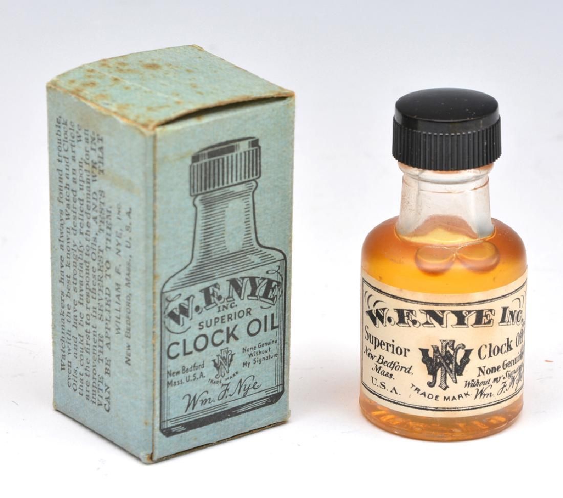 BOX OF "NYE CLOCK OIL", UNOPENED. 2