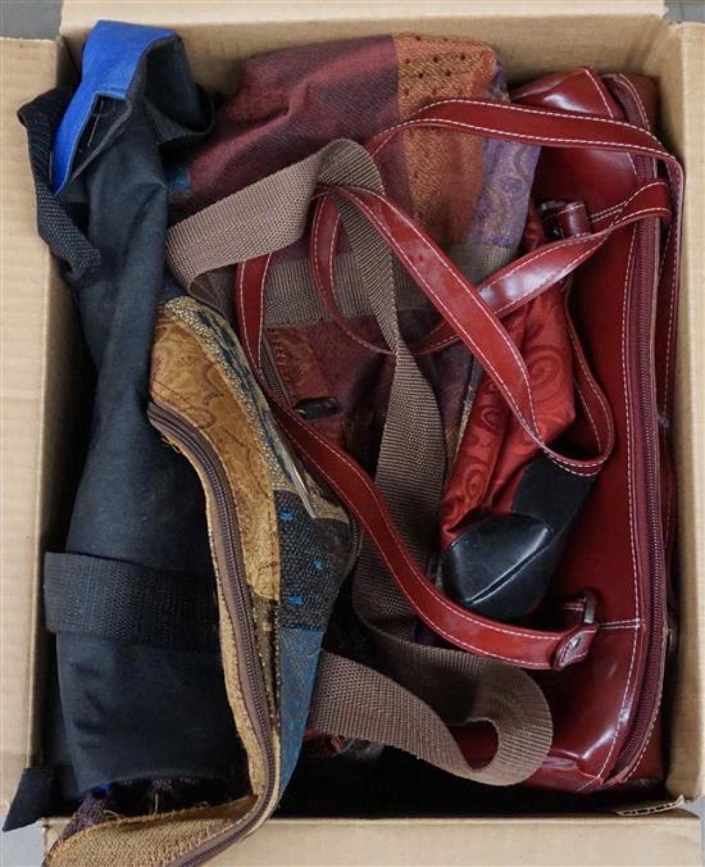 BOX OF PURSES AND HANDBAGSBox of
