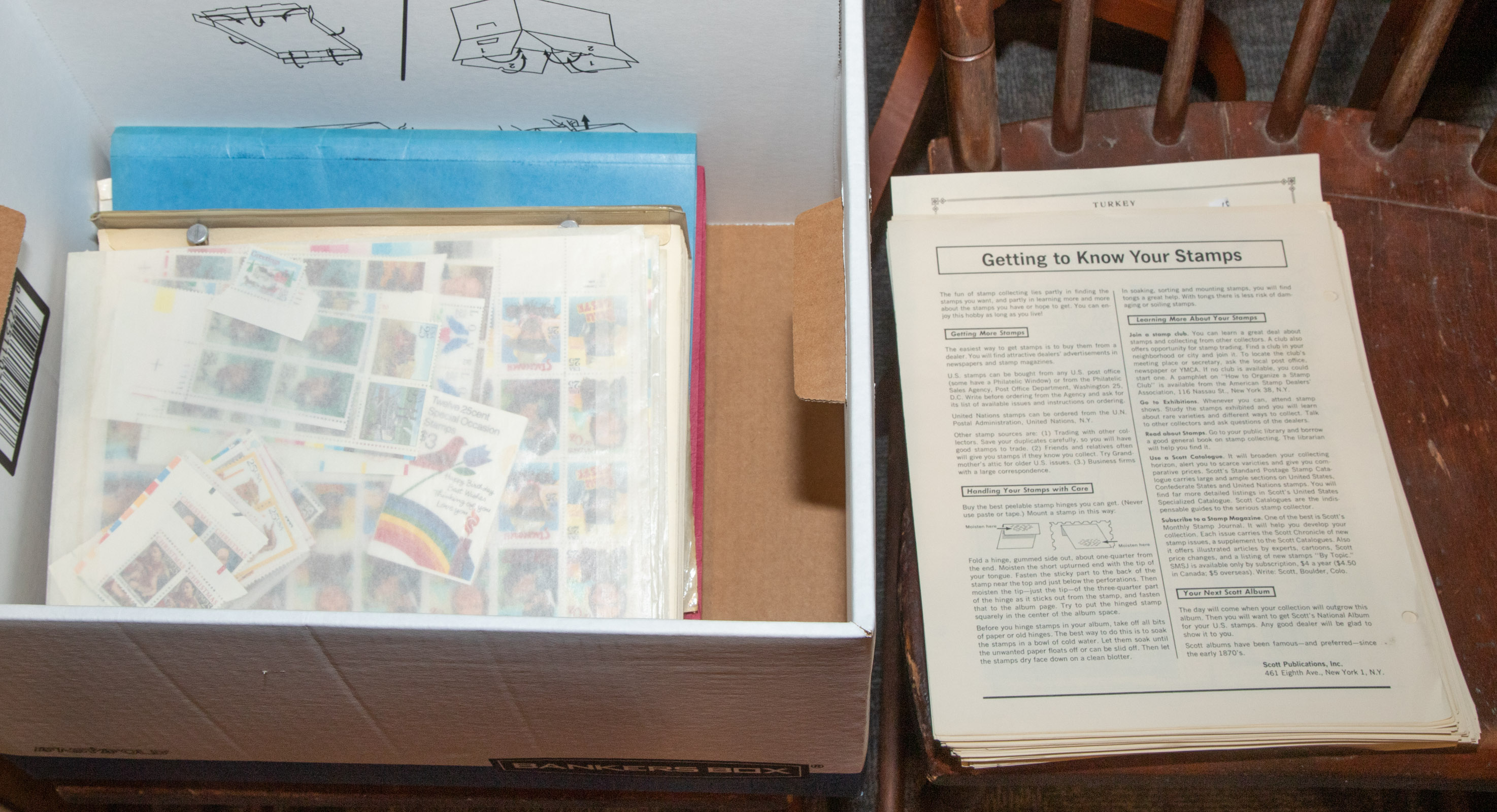 BOX OF STAMPS Primarily a worldwide