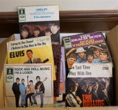 BOX OF VINTAGE 45 RPM RECORDSB
