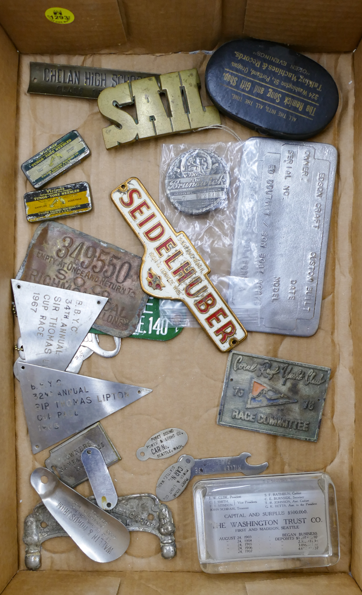 Box Old Advertising Small Signs