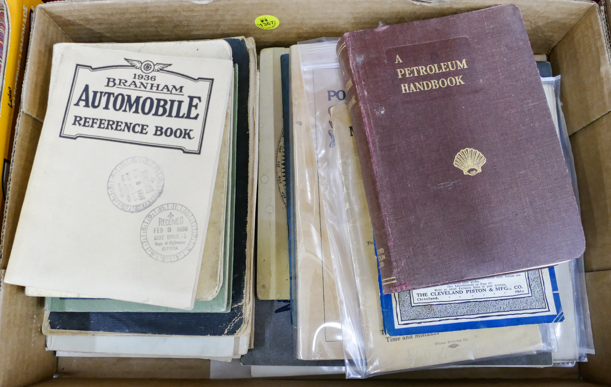 Box Old Automotive Shop Books