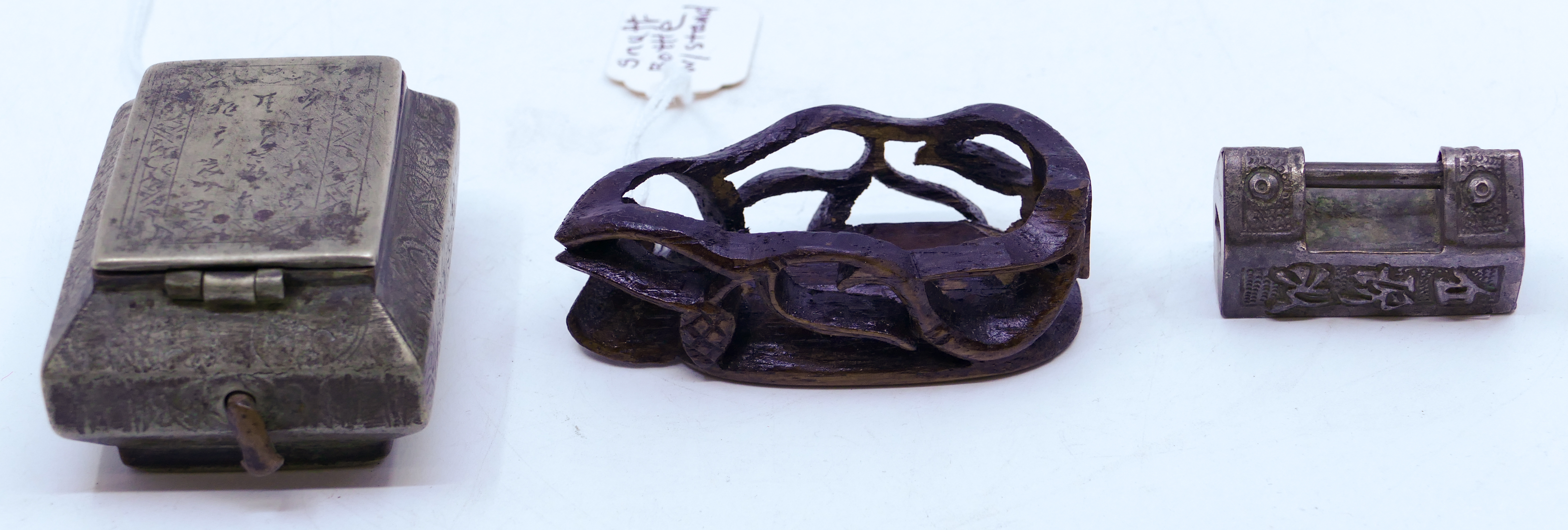 Box Old Chinese Opium Box & Lock