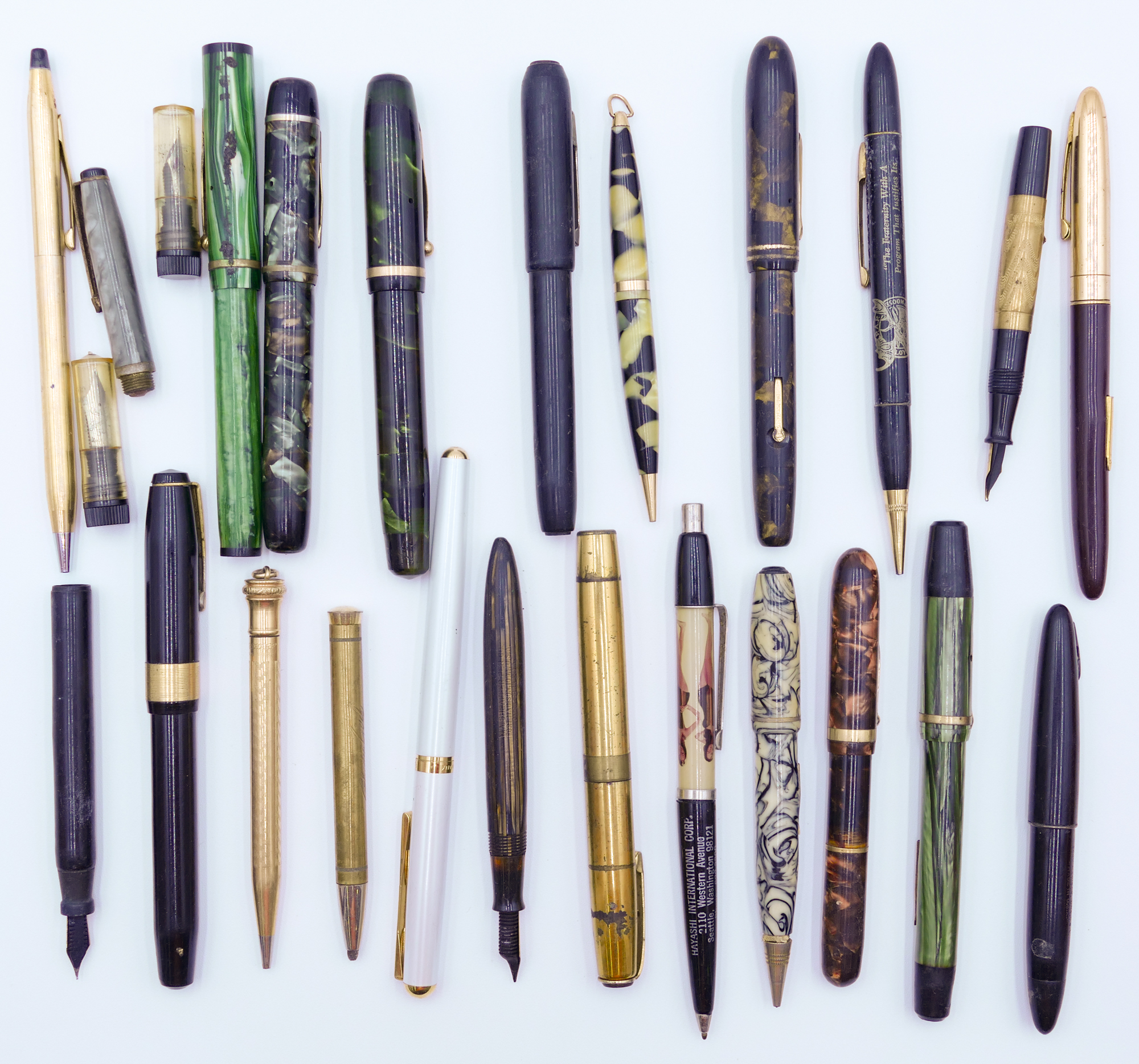 Box Old Fountain Pens etc.