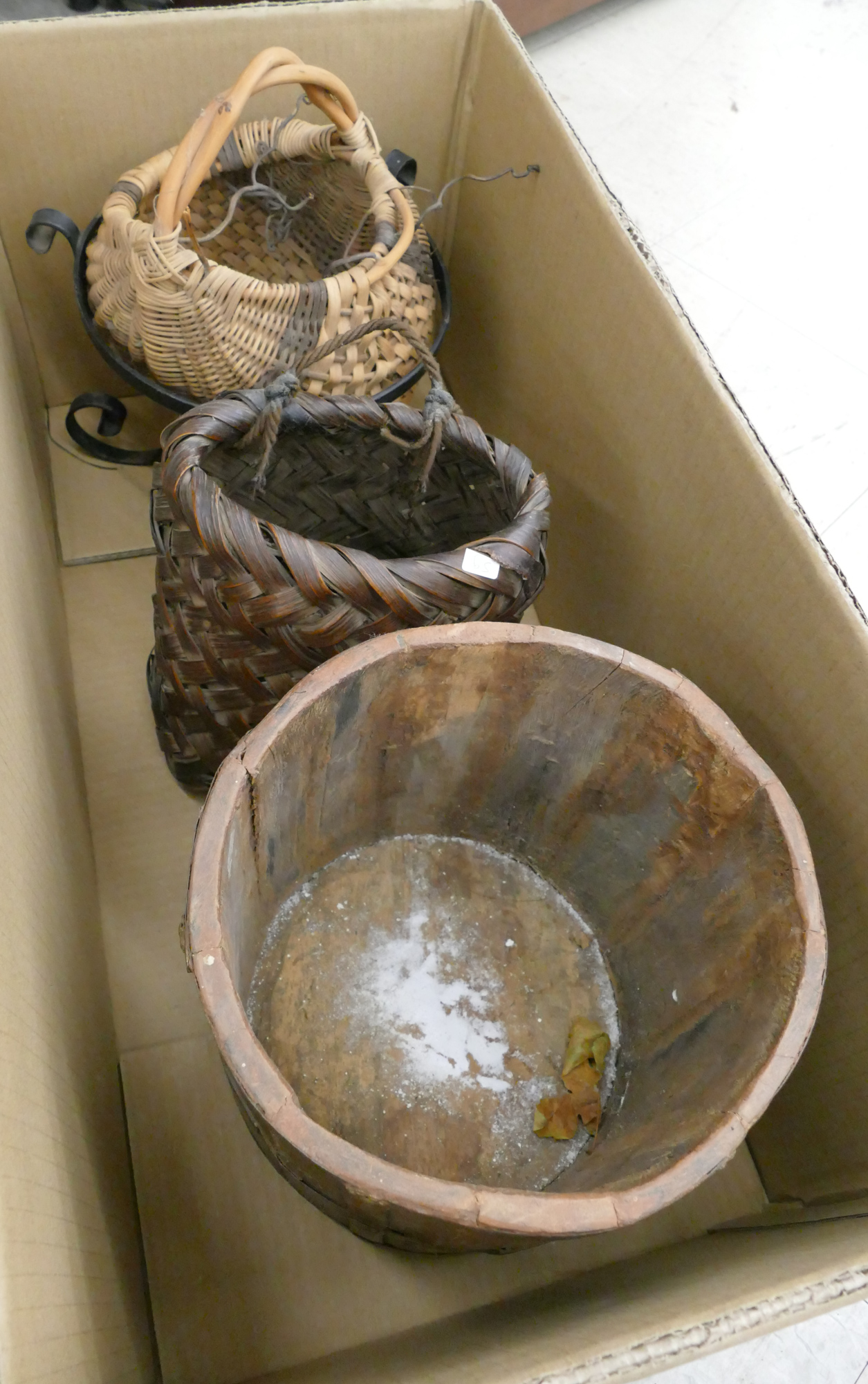 Box Old Japanese Ikebana Basket