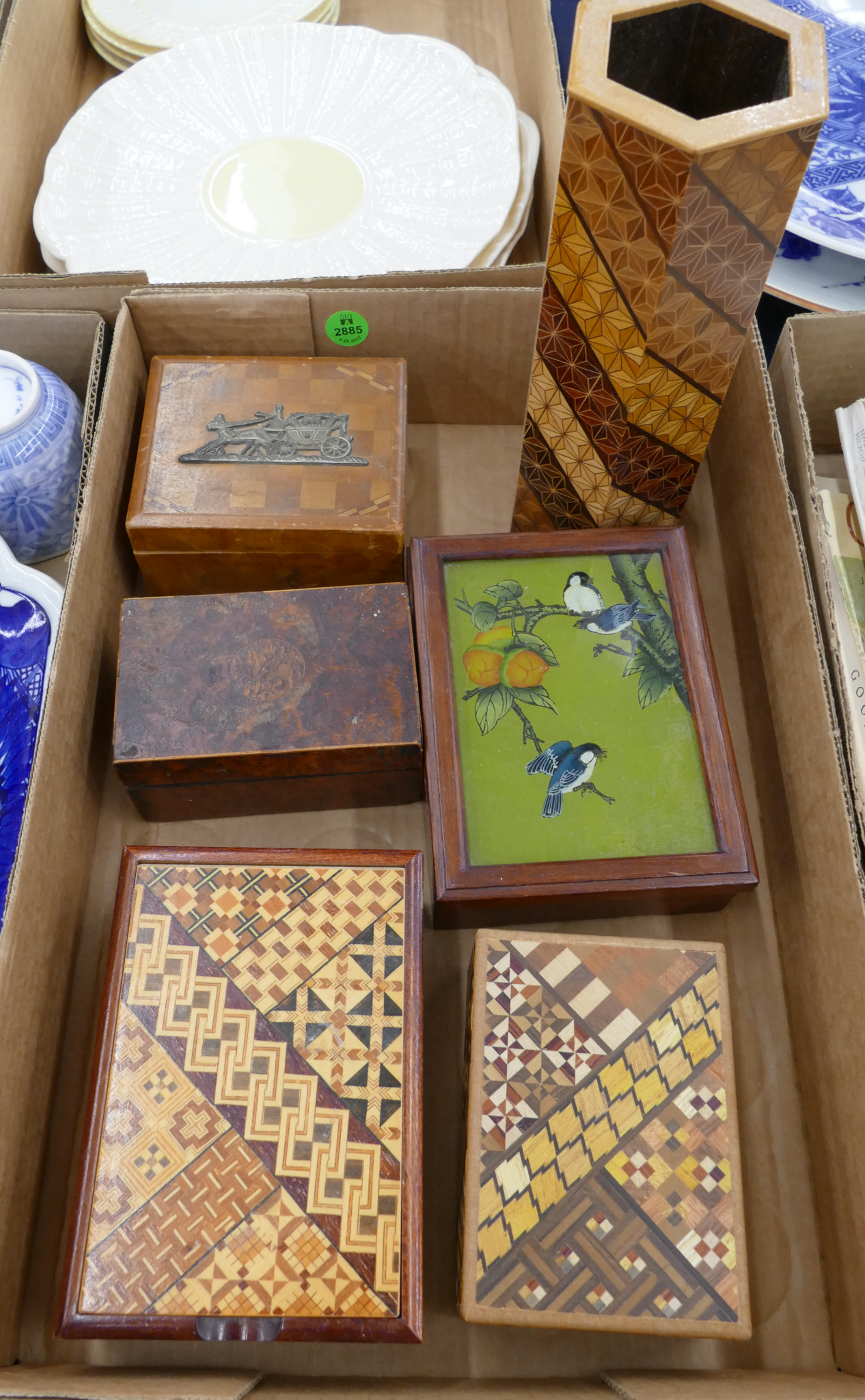 Box Old Japanese Puzzle Boxes Etc