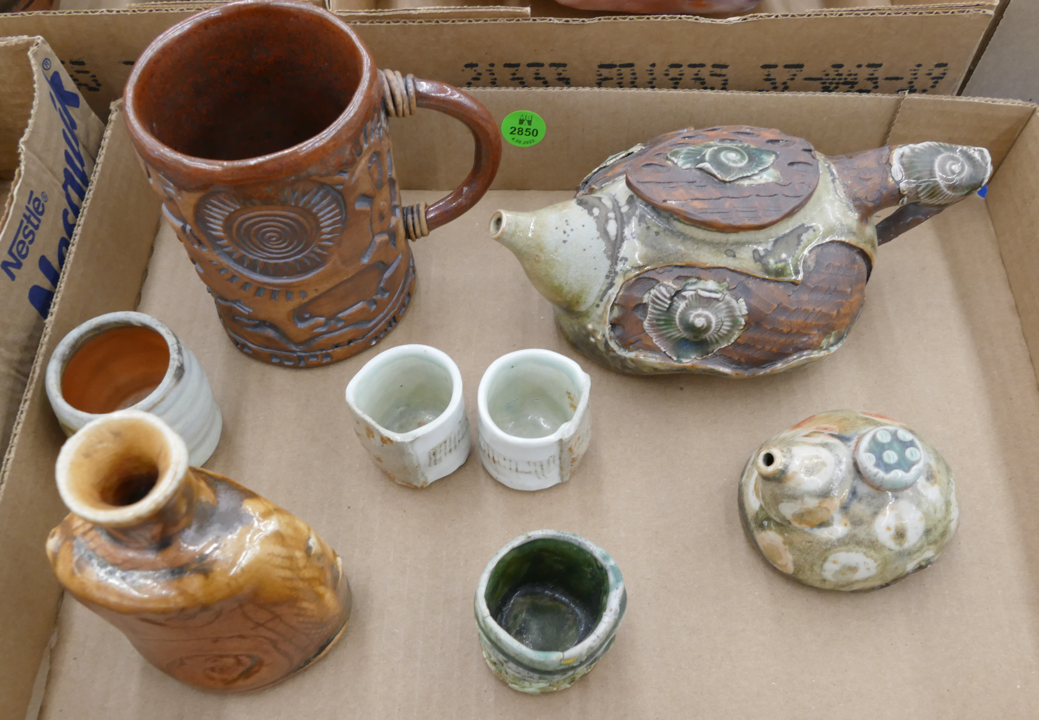 Box Shell Studio Pottery Teapot Etc