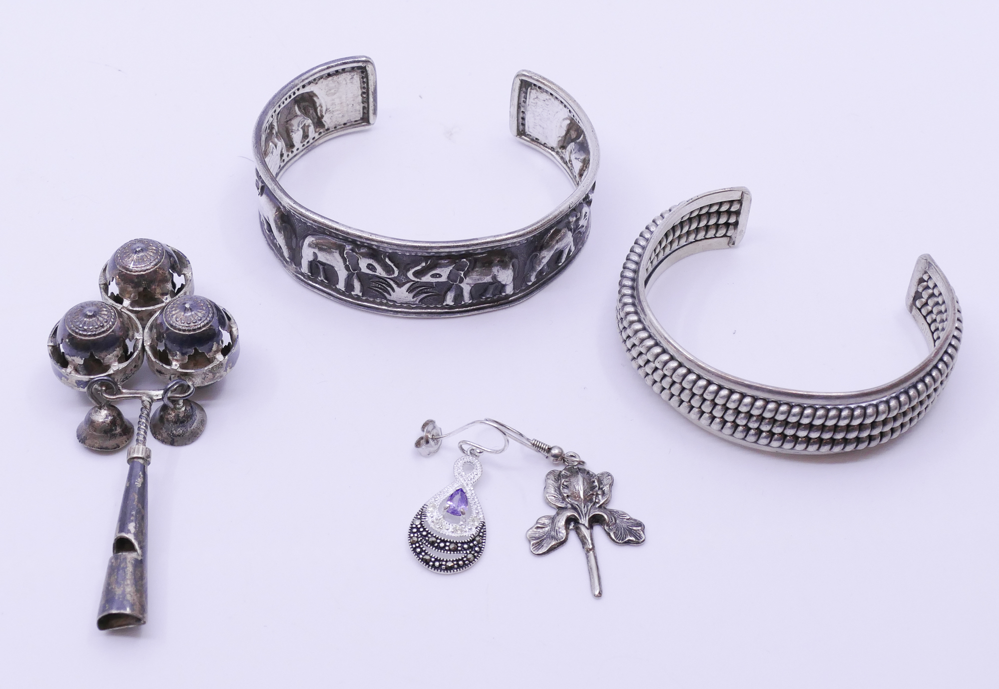 Box Sterling Bangle Bracelets and
