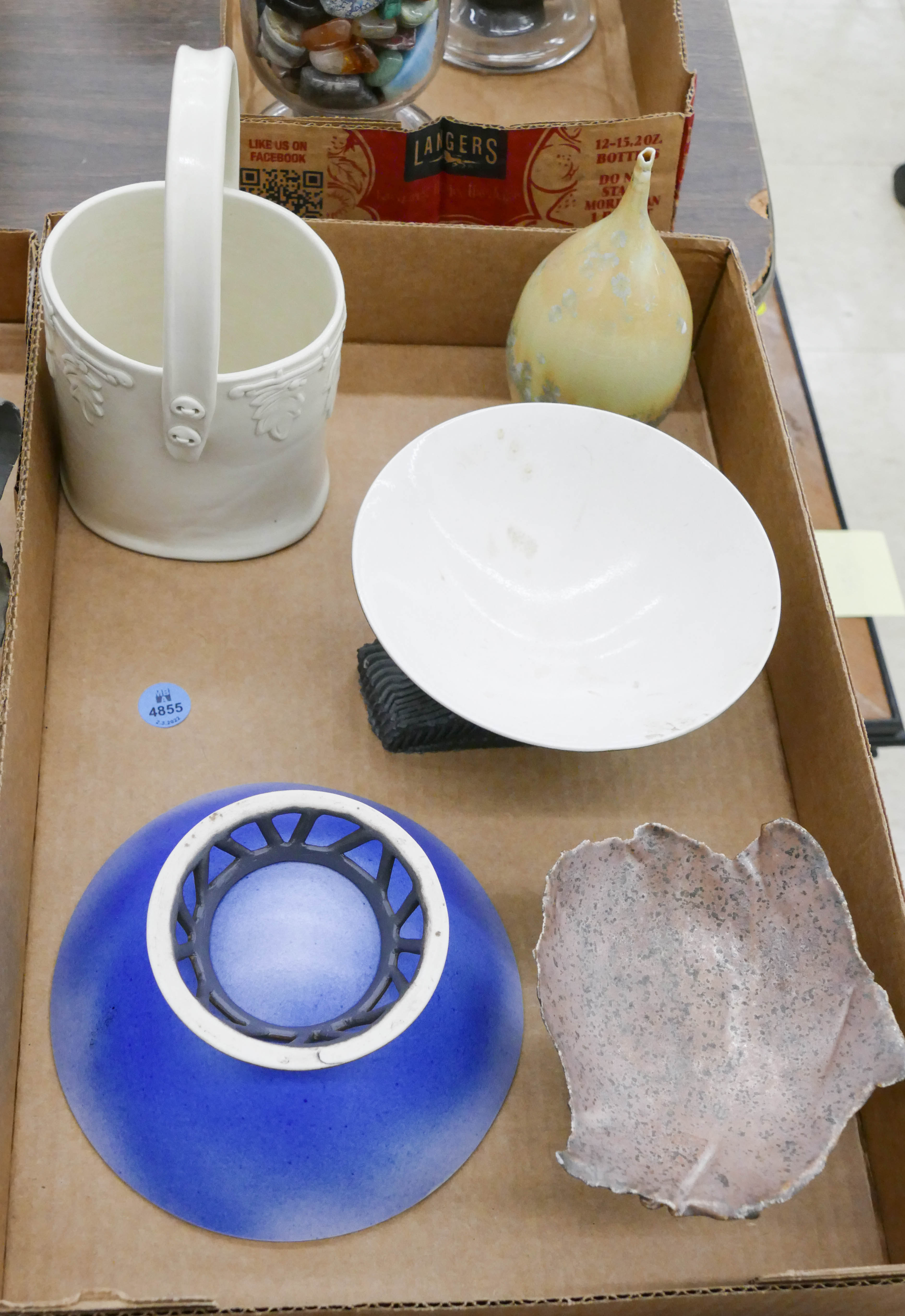 Box Studio Pottery Basket Etc- 5pc