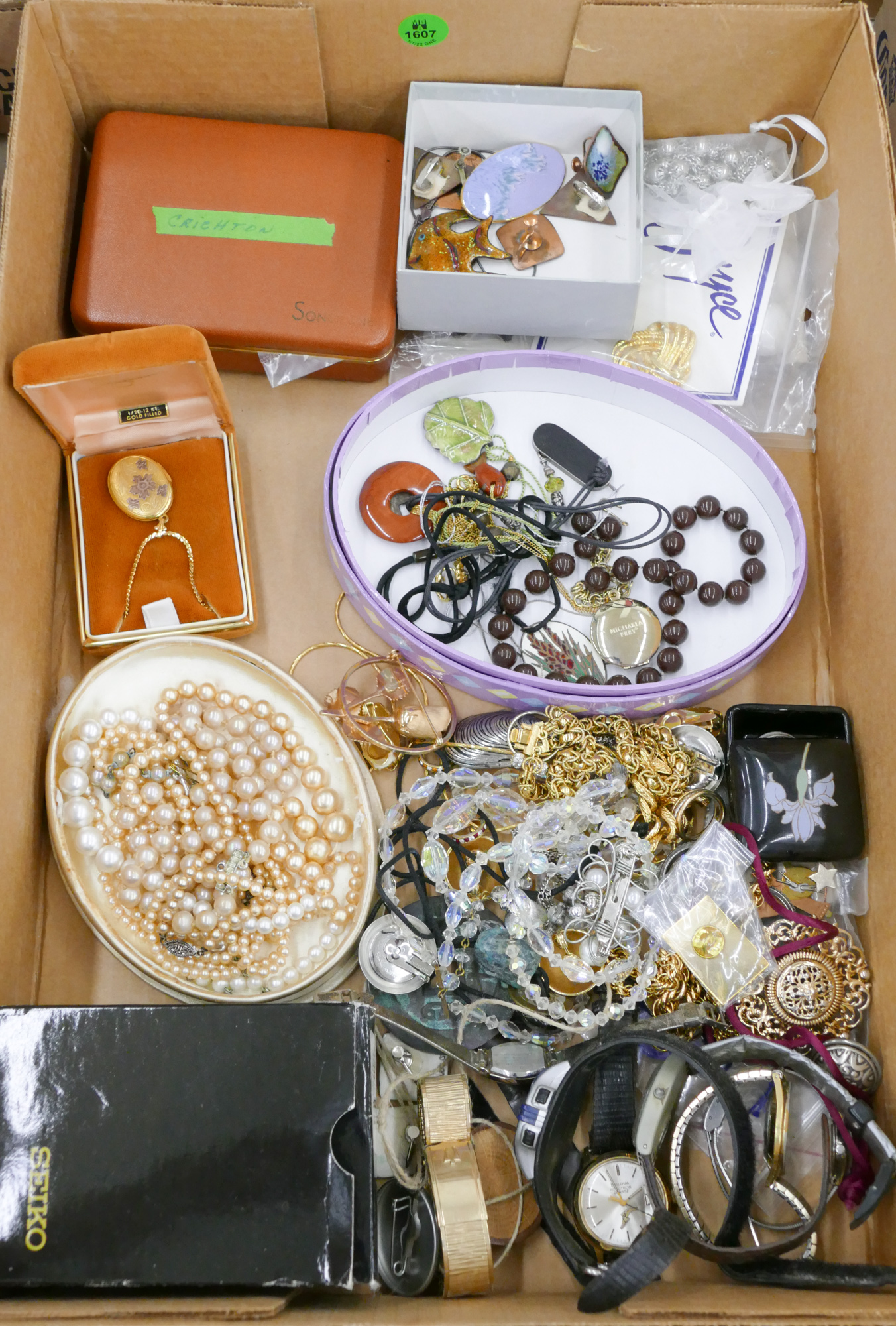Box Vintage Costume Jewelry
