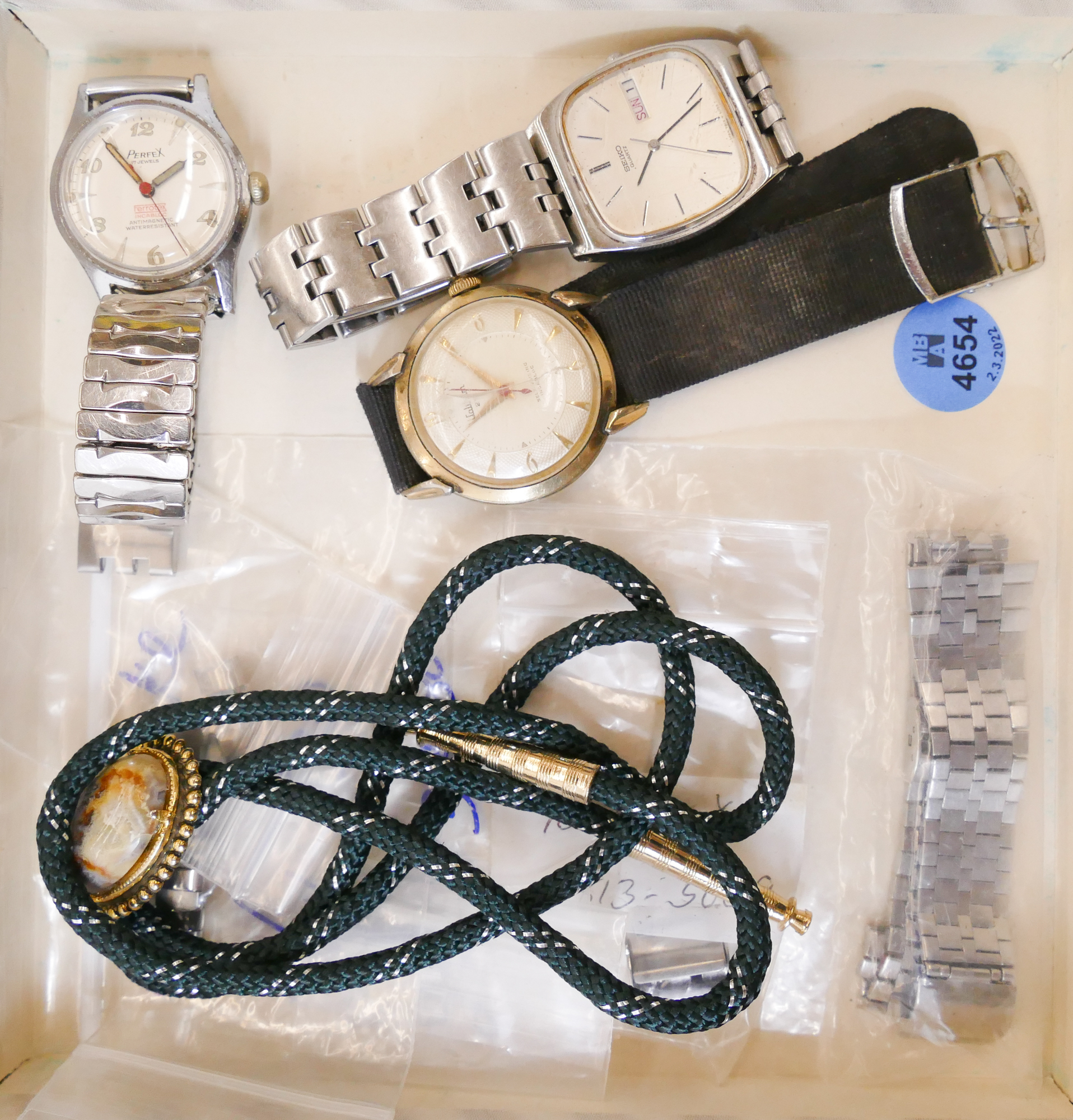 Box Vintage Mens Wrist Watches Etc
