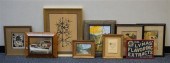 BOX WITH ASSORTED FRAMED WORKS