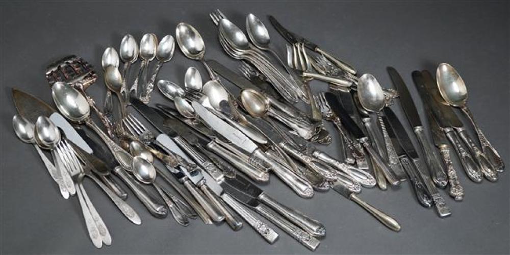 BOX WITH ASSORTED SILVER PLATE