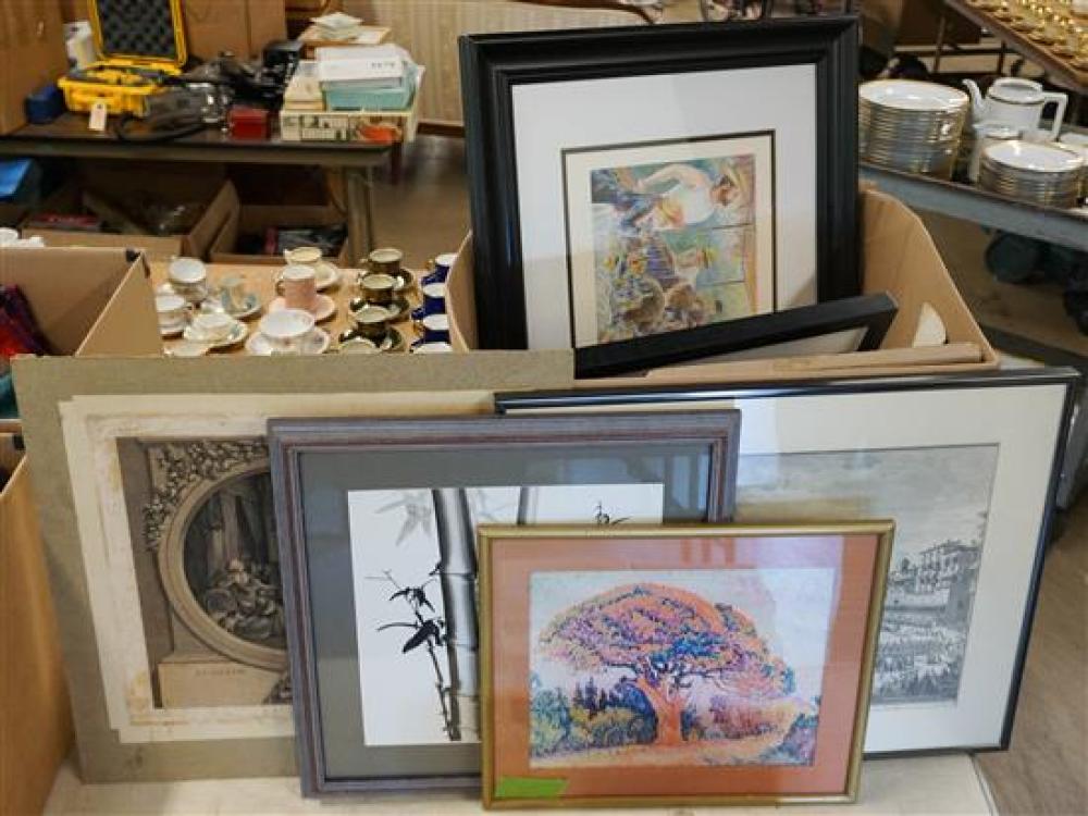 BOX WITH ASSORTED WORKS OF ARTBox