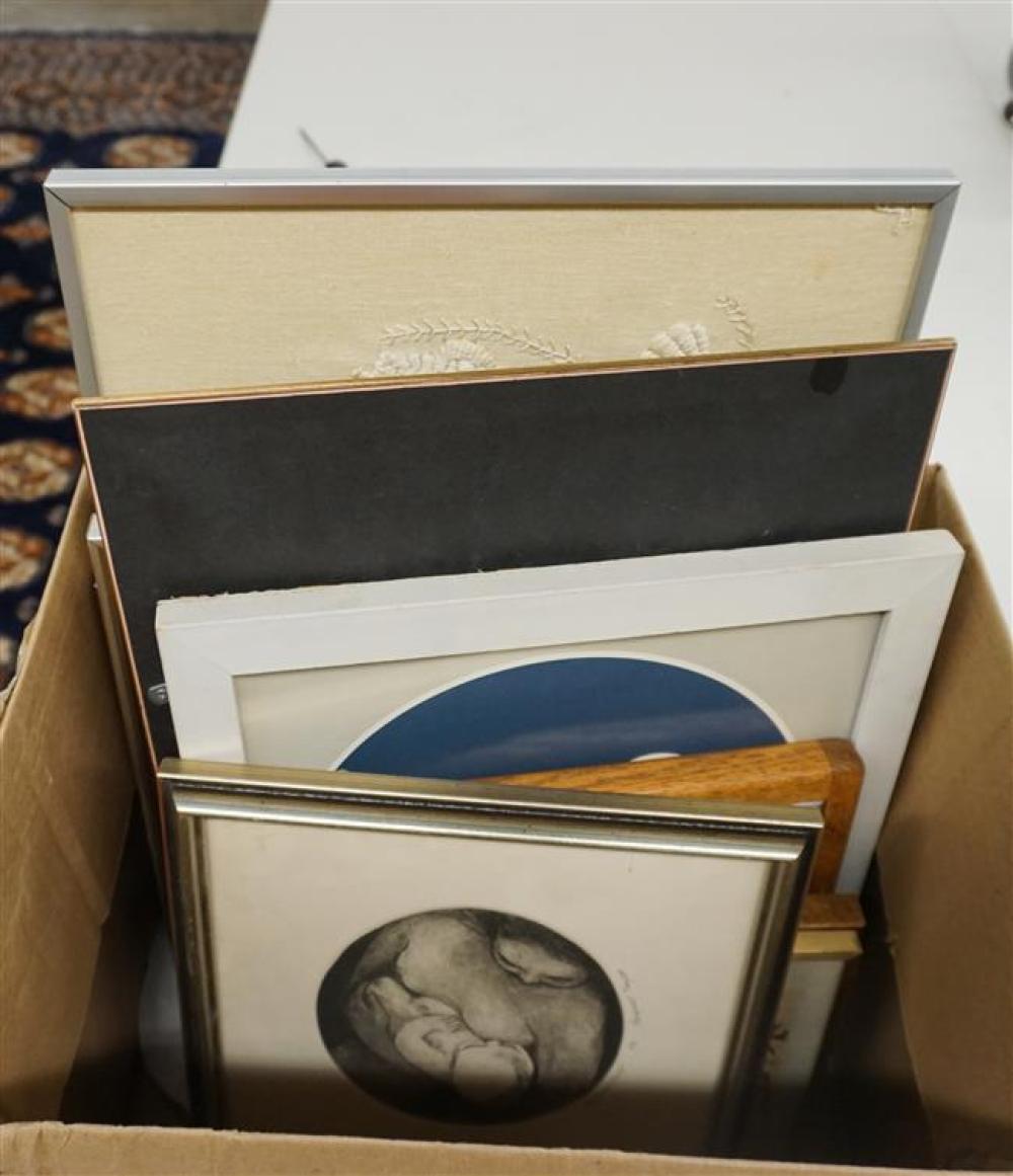 BOX WITH ASSORTED WORKS OF ARTBox