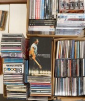 BOX WITH DVD'S AND VHS TAPES A