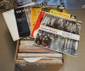 BOX WITH LONG PLAYING RECORDS