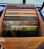 BOX WITH LONG PLAYING RECORDS,