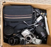 BOX WITH PENTAX, OLYMPUS AND O