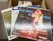 BOX WITH RECORDS, BOOKS AND CD