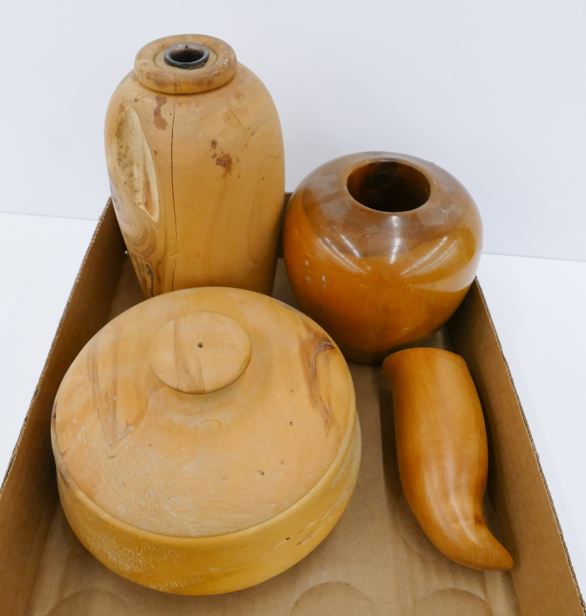 Box Wood Art Turned Vases Etc