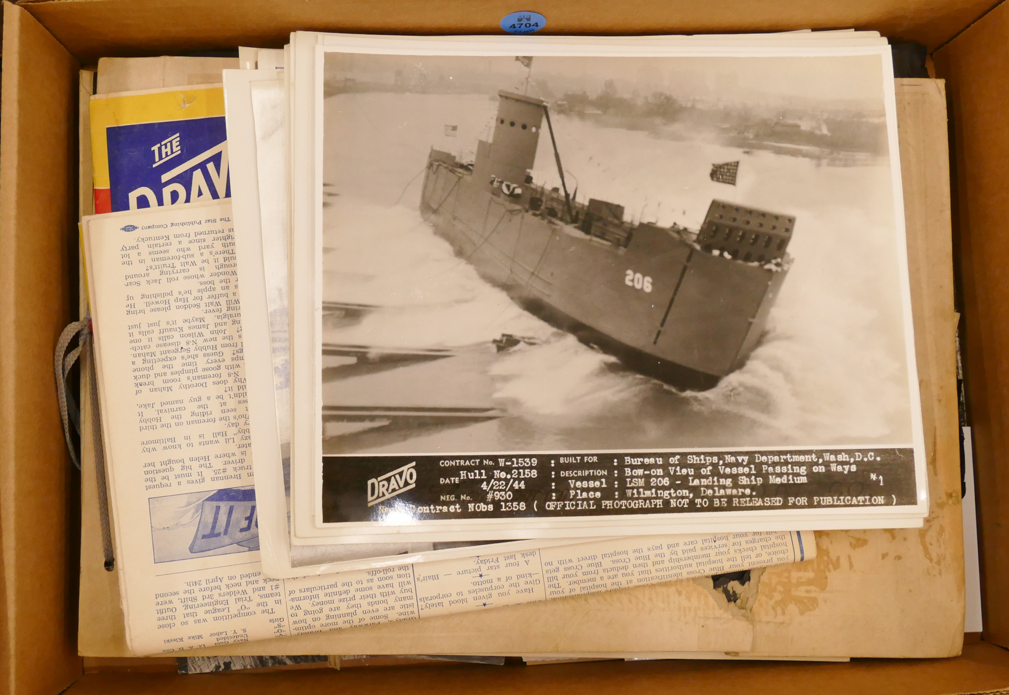Box WWII Scrap Book & Press Photos