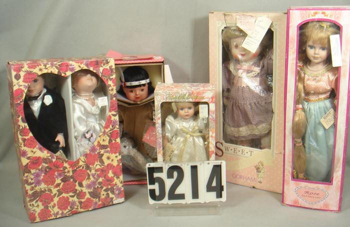 Boxed Doll lot, 15" Bride and Groom