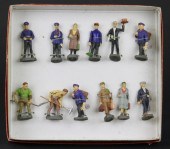 BOXED ELASTOLIN TRAIN FIGURES