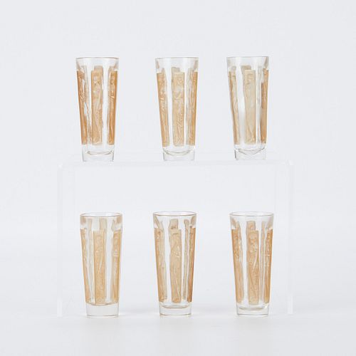 BOXED SET OF 6 LALIQUE "6