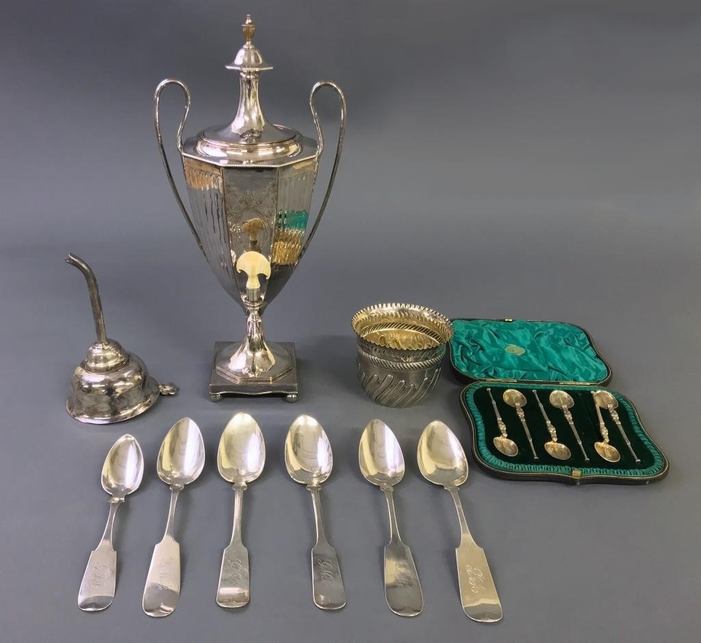 Boxed set of six silver-gilt Edward