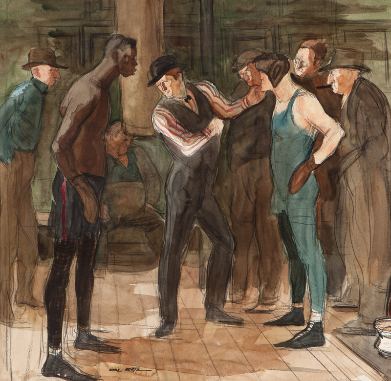 ''Boxing Gym'' graphite and