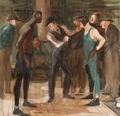 ''Boxing Gym'' graphite and wa