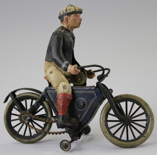 BOY ON CYCLE Germany lithographed