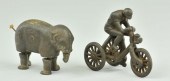 BOY ON TRICYCLE AND IVES ELEPH