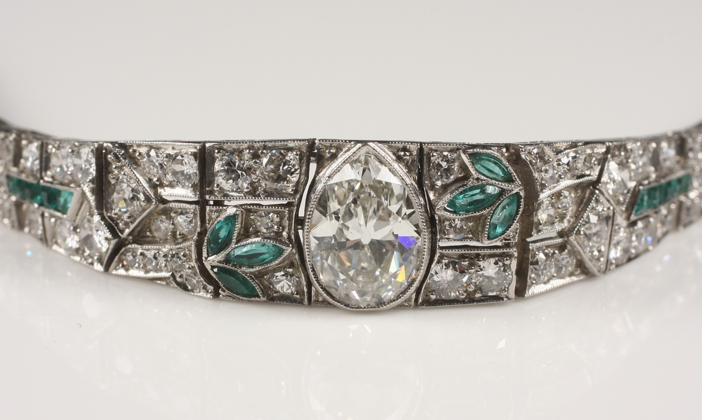 BRACELET - Art Deco Platinum Pear