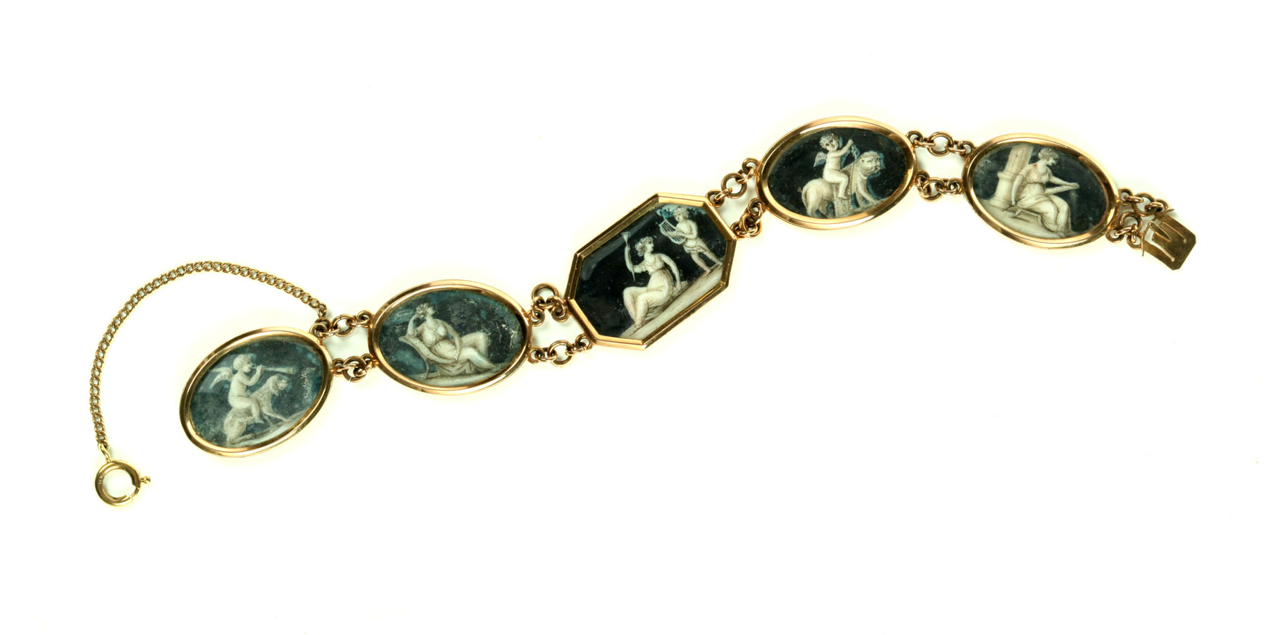 BRACELET WITH MINIATURE PAINTINGS.