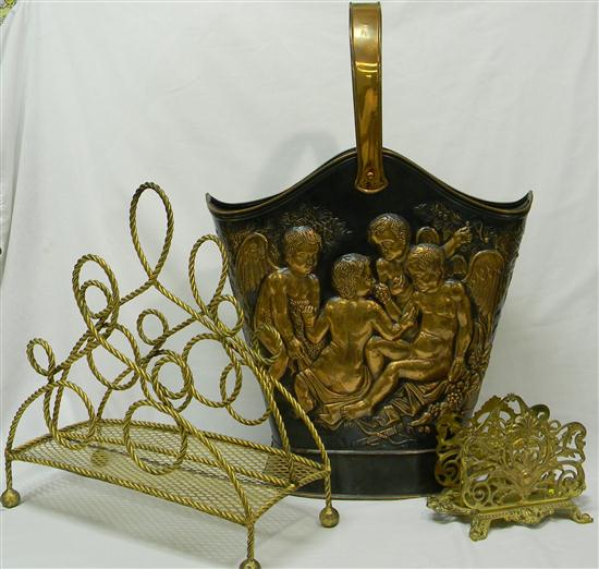 Bradley & Hubbard brass letter rack