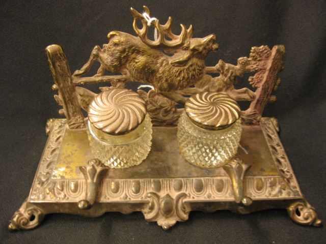 Bradley & Hubbard Ink Stand stag