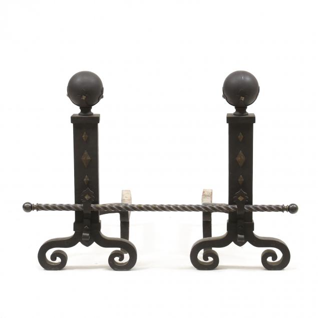BRADLEY & HUBBARD, LARGE PAIR OF
