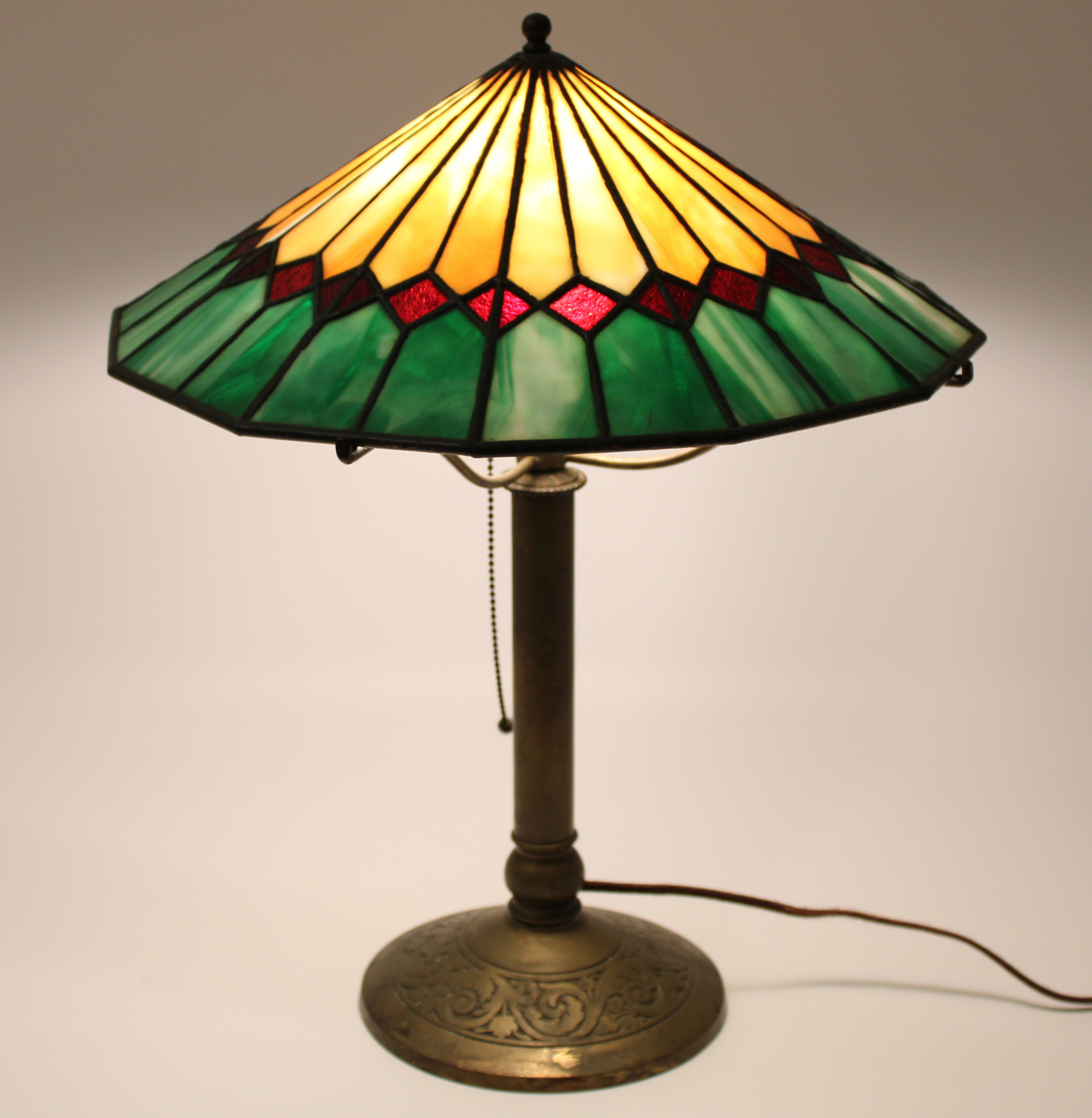 BRADLEY & HUBBARD LEADED GLASS