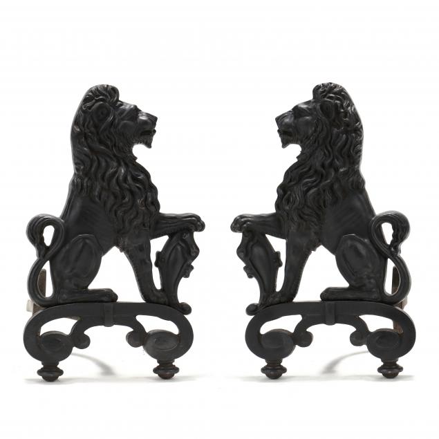 BRADLEY & HUBBARD, PAIR OF IRON
