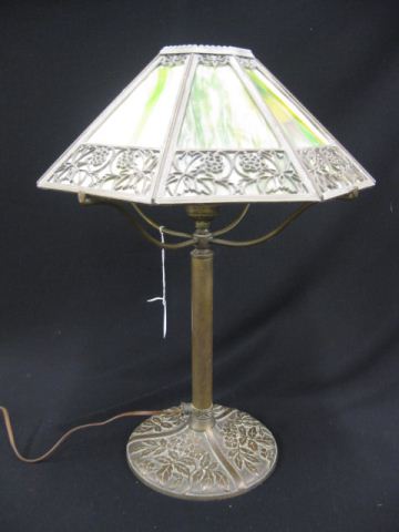 Bradley & Hubbard Slag Glass Lamp