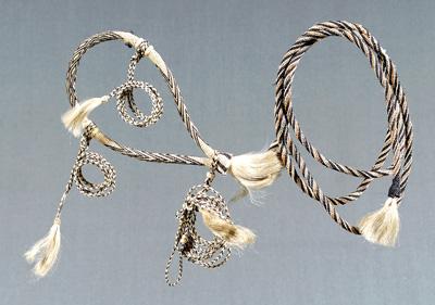 Braided horsehair halter and