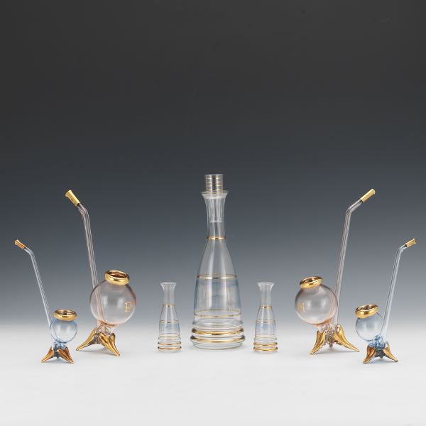 BRANDY SIPPER AND DECANTER SET 