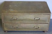 Brass 2 Drawer Chest Signed Sa