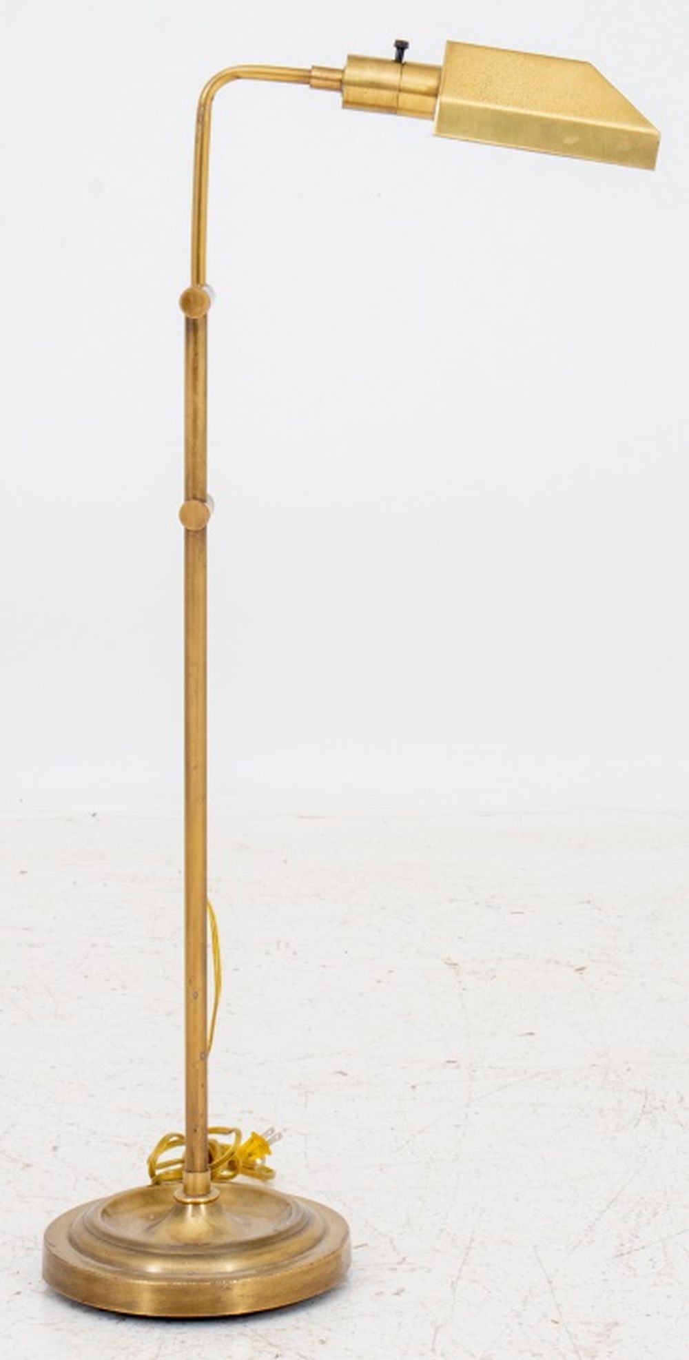 BRASS ADJUSTABLE FLOOR READING LAMP