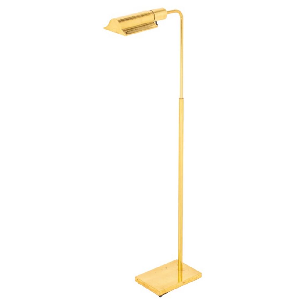 BRASS ADJUSTABLE READING FLOOR LAMP